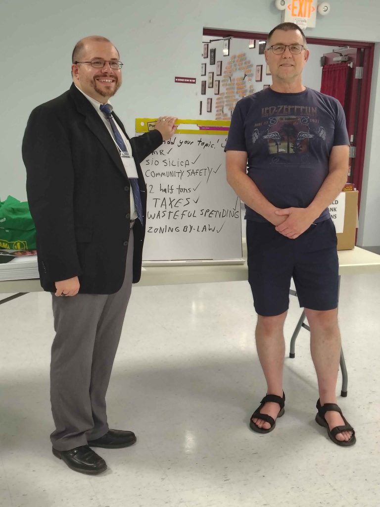 Daniel with Doug, who volunteered at the event and contributed to the discussions with everybody!